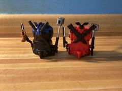 Ninja Bots Spin Master Set of 2 Tested and Working