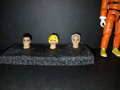 4 Zica Toys Space 1999 Astronaut Heads – Alan Carter, Koenig, Russell, Bergman