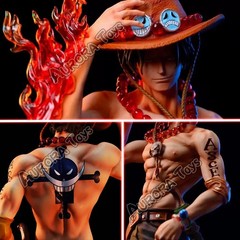 9.44in/24cm Anime One Piece Figure Ace Collectible Statue Model Toys Gifts