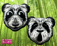 Plush Accent Throw Pillow Cushion Decor Panda Bears Animals