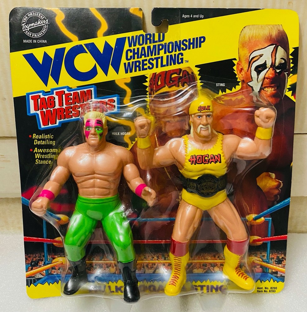 WCW Original San Francisco ToyMakers Tag Team Wrestlers Sting Hulk Hogan
