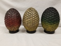 HBO Game of Thrones DRAGON EGG LIFE SIZE 1 Set REPLICA STATUE STARK King TV Show