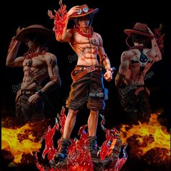 9.44in/24cm Anime One Piece Figure Ace Collectible Statue Model Toys Gifts