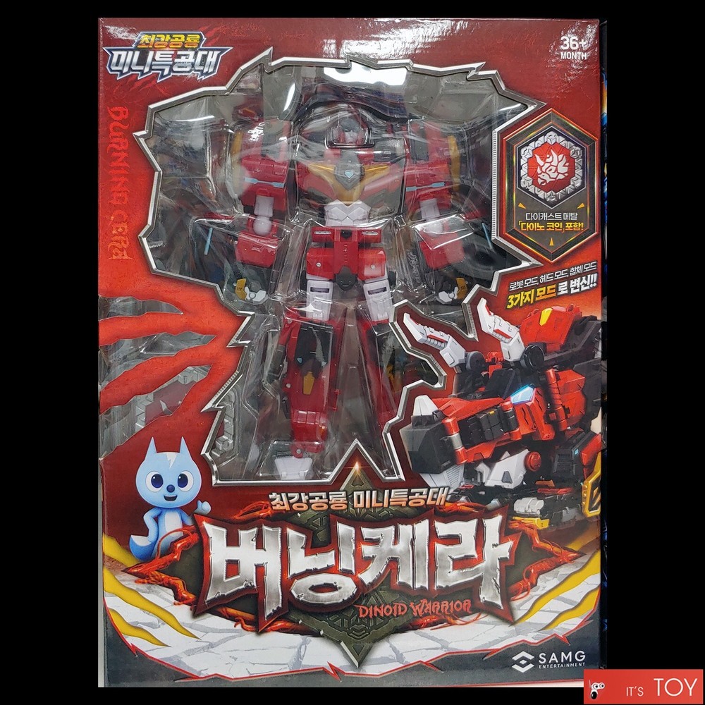 Miniforce Dinoid Warrior BURNING KERA Red Tricera Dino Transforming Robot 2025