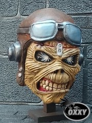Eddie “Aces High” Latex Mask Handmade Fan Art . Stylized Painting. Fan Art