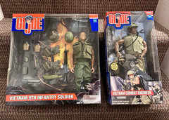 Hasbro G.I. Joe Boxed Lot of 2: Vietnam 9th Infantry Soldier & Combat Engineer