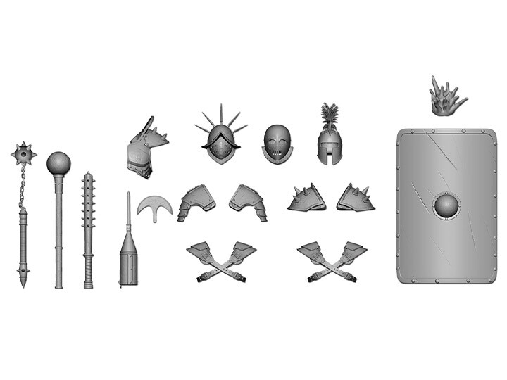 XR-KBG: XesRay Studio 1/12 Quartermasters Grey Accessories Set (Ver. B)