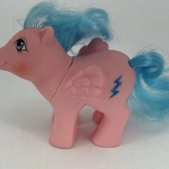 Hasbro Firefly My Little Pony G1 Pegasus Pink Blue Lightning 1983 White
