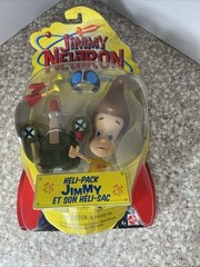 2001 Jimmy Neutron Boy Genius Heli-Pack Figure Mattel Nickelodeon NIP