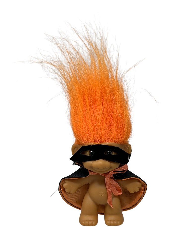 Troll by Russ Berrie and Company Plastic Halloween Vampire Spiked Orange Hair