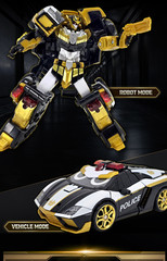 NEW Metal Cardbot ULTIMATE BLUE COP Black Edition Robot Transforming KOREA STOCK