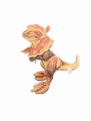 1993 Jurassic Park Ace Novelty Plush Lot Brachiosaurus + Dilophosaurus Rare Vtg