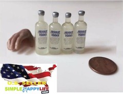 4 bottles 1/6 vodka wine Dollhouse Miniature Bar Drink Decor for Hot Toys ❶USA❶