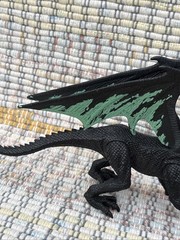 Kid Galaxy Poseable Dragon Action Figures Black & Teal Dragon Fantasy Toy