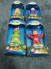 Vintage 1998 Teletubbies Lite-Ups Collectible Set Of 4 Yellow, Red Green,Purple