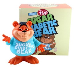 SUGAR DIABETIC BEAR 2017 SDCC DESIGNER VINYL FIGURE BY RON ENGLISH