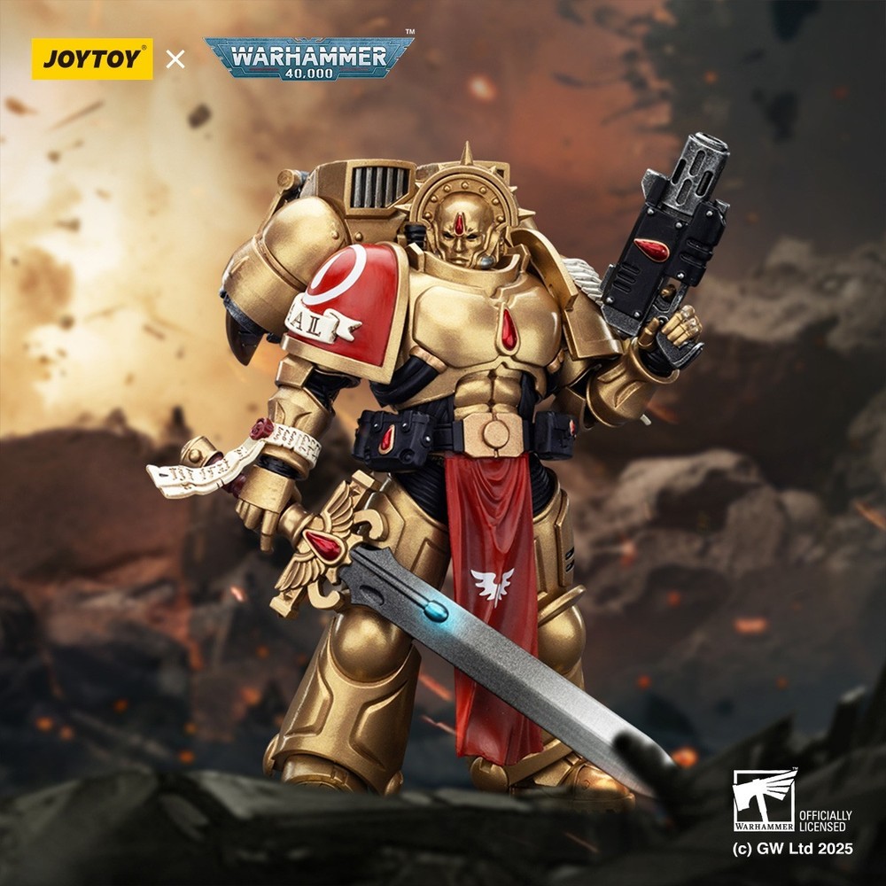 JOYTOY Warhammer 40K 1/18 Action Figures Blood Angels Sanguinary Guard 3PCS