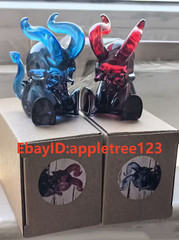 13ART HORN SKULL Skullman Blue & Red Version Figures SOFUBI H7CM/2.8in,A Set