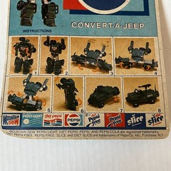 Vintage 1985 Pepsi Convert-A-Jeep Figure Machine Robo GoBots Transformers