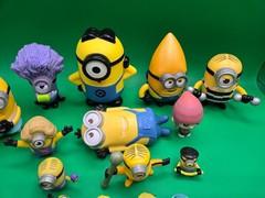 A Lot Of 15 Differant Minions Figures, Various Sizes and years