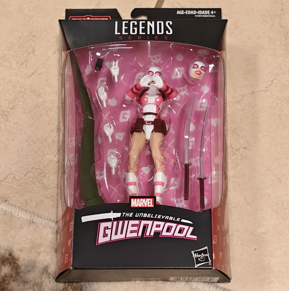 Hasbro Marvel Legends Gwenpool Action Figure w/ Sword Extra Hands BAF Lizard