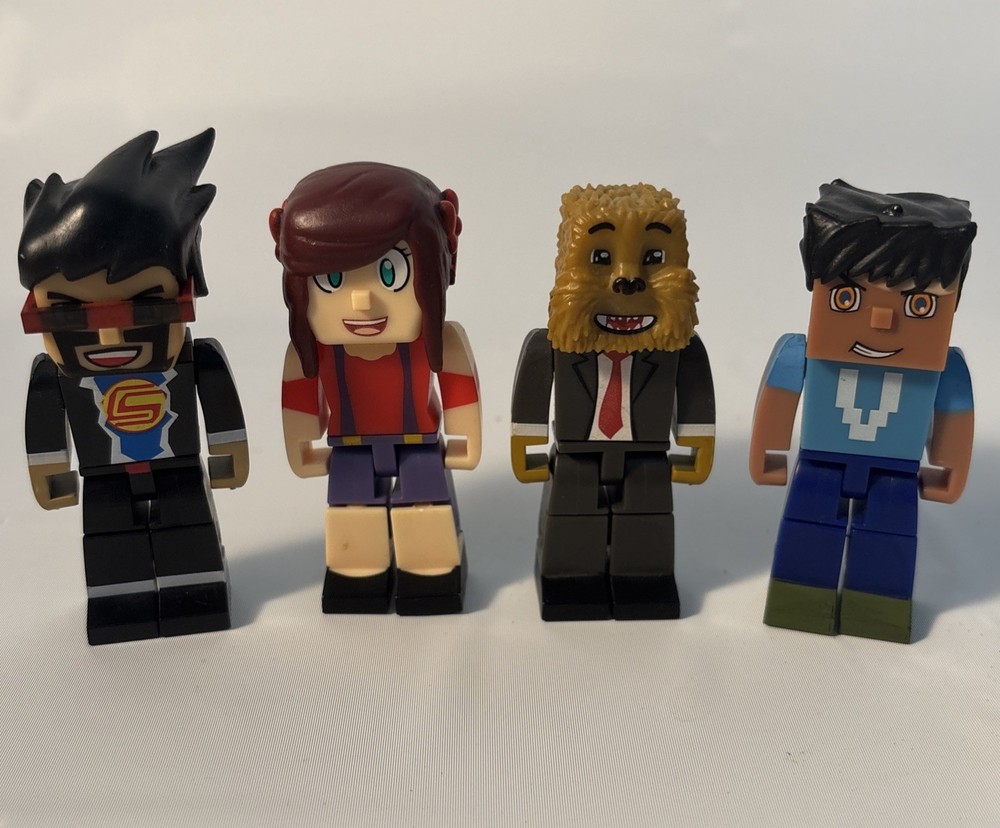Tube Heroes Action Figures Lot of 4 Vikkstar123 JeromeASF CaptainSparklez Ashley
