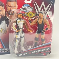 WWE Main Event Series 25 Jey Uso Vs Bron Breakker Action Figure 2 Pack With Belt