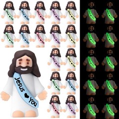 25 Pcs Mini Jesus Figures Original Design Jesus Love You Glow in The Dark Lit…