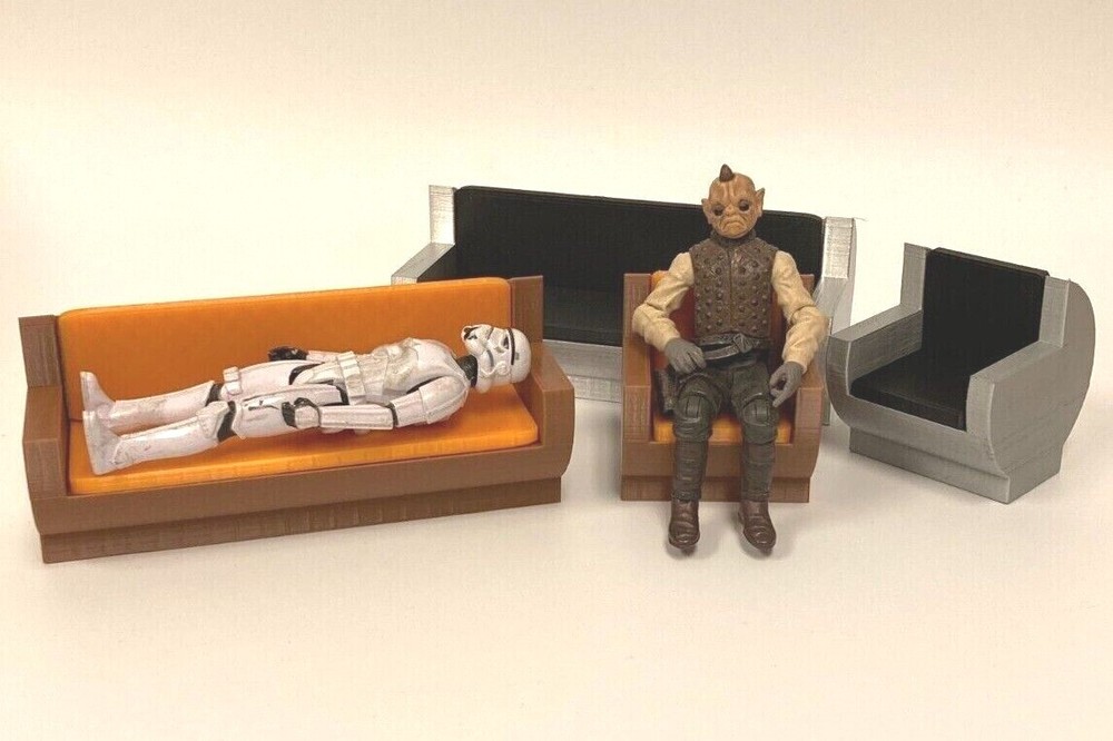 CUSTOM SCI FI FURNITURE SOFA CHAIR for 3.75 INCH FIGURE DIORAMA STAR WARS GI JOE