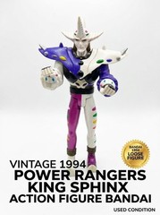Vintage 1994 Bandai Power Rangers King Sphinx Action Figure 8 Inch