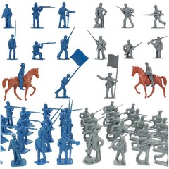 HAPTIME Civil War Army Men Set (42 pcs ) , American Civil War Toys, Plastic A…