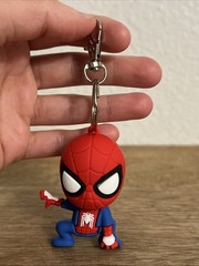 Spider Man Marvel Blue & Red Suit 2.5”Figure Silicone Rubber Keychain Toy