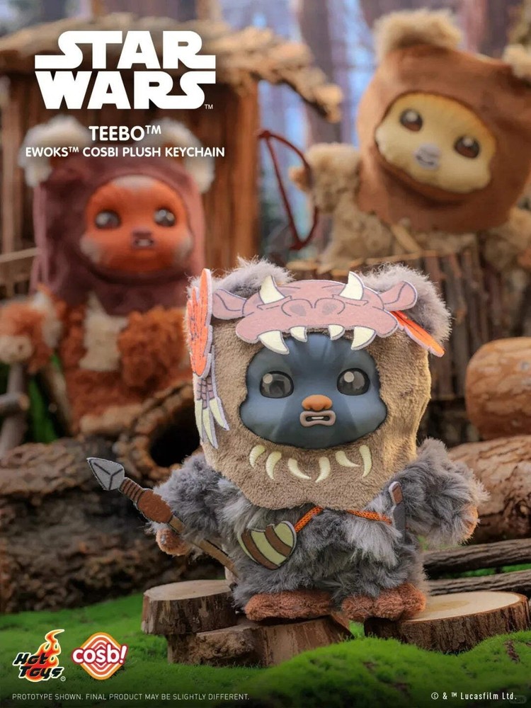 Genuine Hot Toys Cosbi Star Wars Ewoks Keychain Blind Box Series 2 Plush Figure