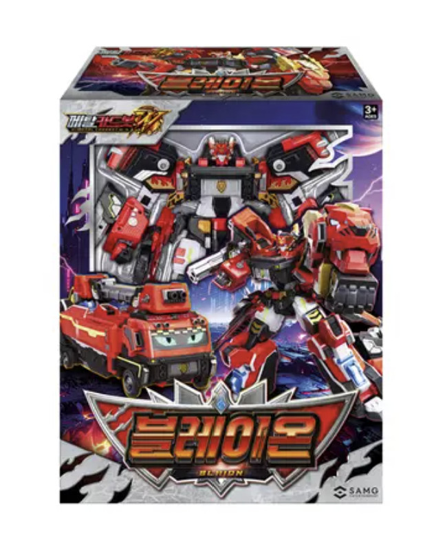 Metal Cardbot W Blaion Transformer Robot Fire Ladder Truck Korean Toy 2025