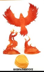 MARVEL LEGENDS FIREBIRD FIRE FLAMING STAND BASE EFFECT ONLY CUSTOM FODDER