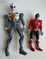 VINTAGE MMPR Power Rangers Figure Lot of 6 Black Red Yellow 4″ RARE LOOK!