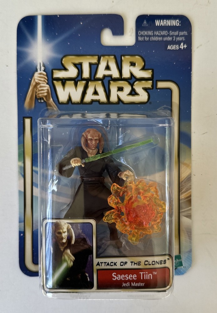 NEW Star Wars AOTC Saesee Tiin Jedi Master Hasbro 2002 #20