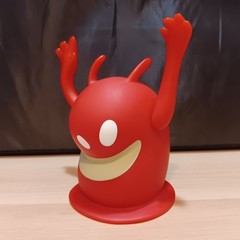 2008 THQ De Blob Video Game Toy Figure Red Plastic 4″