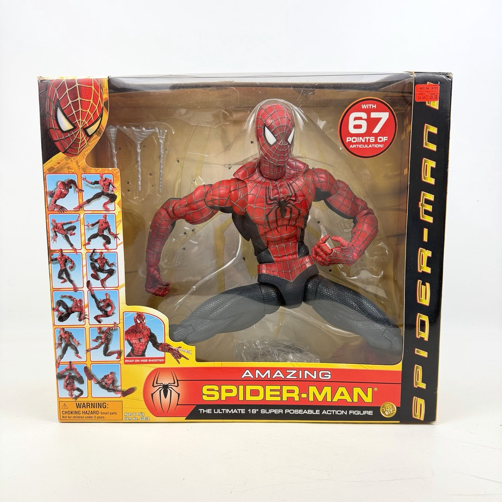 Vtg 2004 Toy Biz Amazing Spider-Man 2 18″ Super Posable Action Figure 67 Points