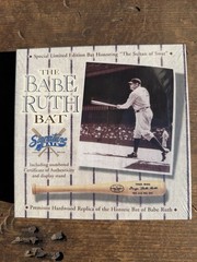 Babe Ruth NY Yankees Signature Bats (1995) Mini Replica Bat With Stand
