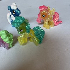 My Little Pony 1 1/2 Inch Transparent Glitter Figure 5 Piece- 2010-Blind Bag