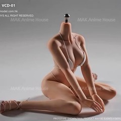 VERYCOOL VCD-02B 1/6 Female Seamless Makeup Silicone Body Med Chest 12”Figure