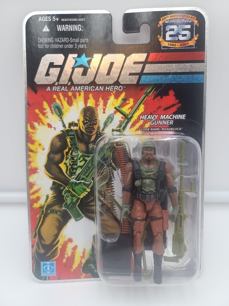 G.I. Joe 25th Anniversary 3.75 Roadblock Action Figure MOC Foil New Sealed