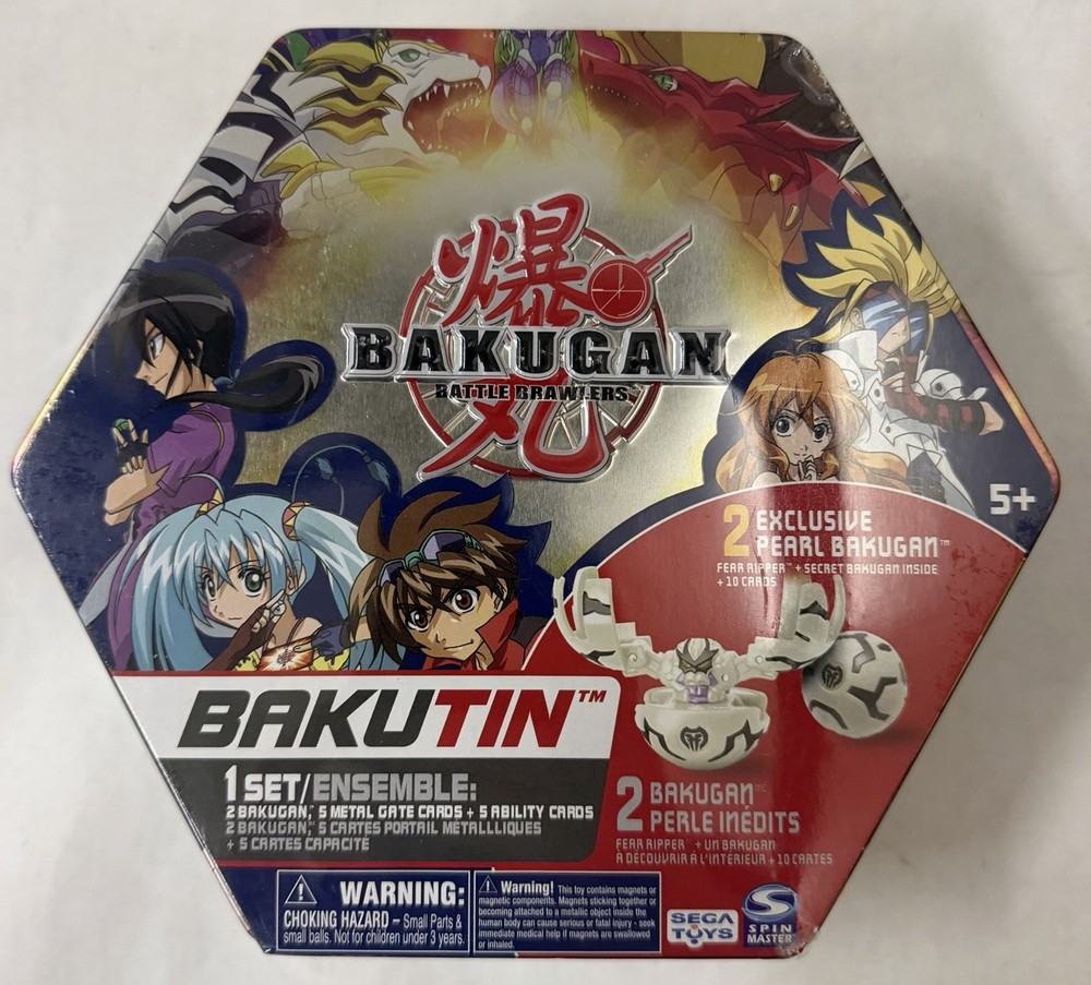 NEW Bakugan Battle Brawlers Bakutin (Gray) 2 Exclusive Pearl Bakugan Fear Ripper