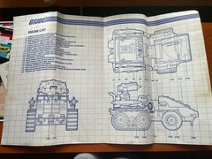 80’s GI Joe Cobra Blueprints Cobra Rattler, Dragonfly, Chameleon And Snow Cat