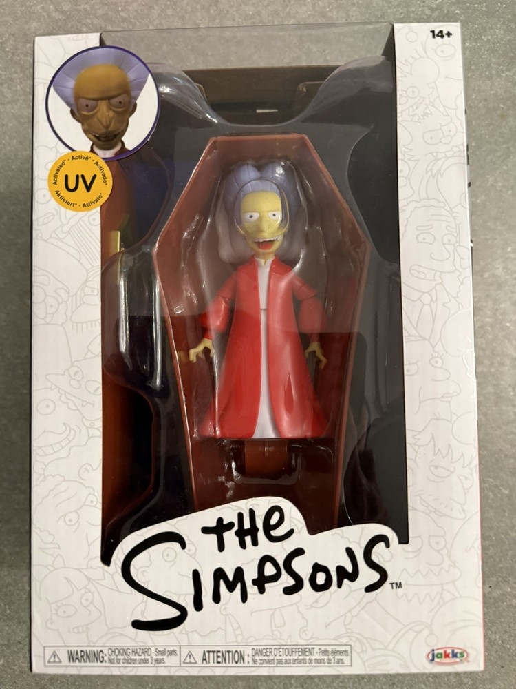 NEW VAMPIRE MR. BURNS – The Simpsons Jakks Pacific Premium 5″ UV Action Figure