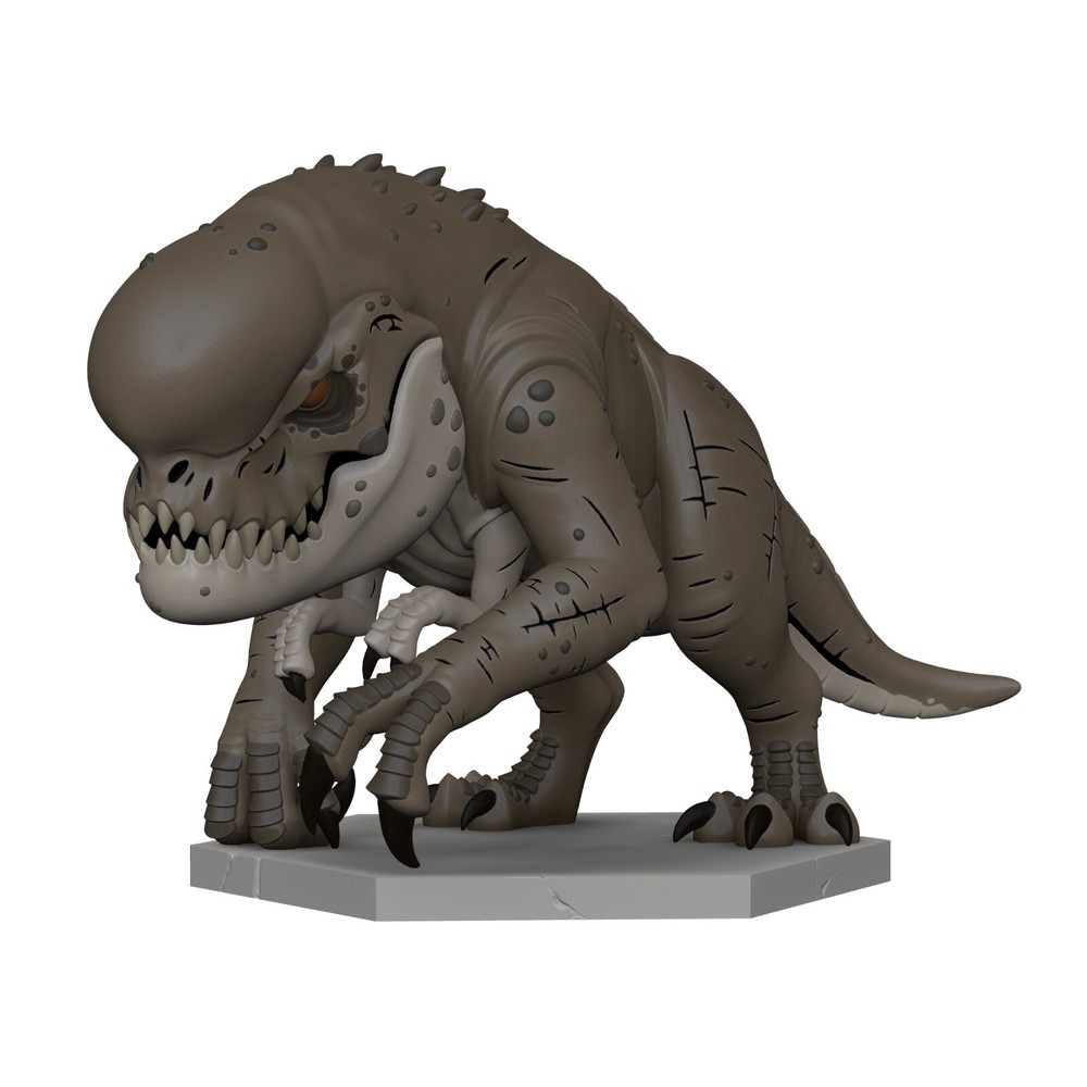 Chibi D- Rex, 3d printed figure painted, Jurassic World Rebirth