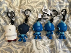 Mega Man 3D Figural Keychain Lot Of All 4 Mega Man & Dr. Light, Monogram, NEW