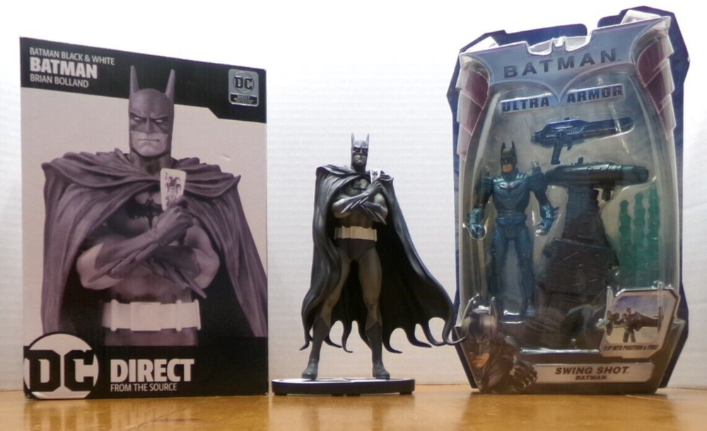 FATHER & SON BATMAN SPECIAL DEAL STATUE #’D BRIAN BOLLAND & SWING SHOT FIGURE