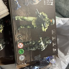 6 Pack Army Men Special Forces Black Uniform New In Packaging